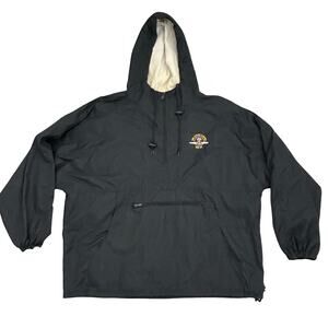 VTG Port & Co USS Jimmy Carter SSN 23 Navy 1/4 Zip Hooded Windbreaker Sz XXL